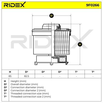 Filtr Paliwa RIDEX 9F0266 9F0266 - foto 5