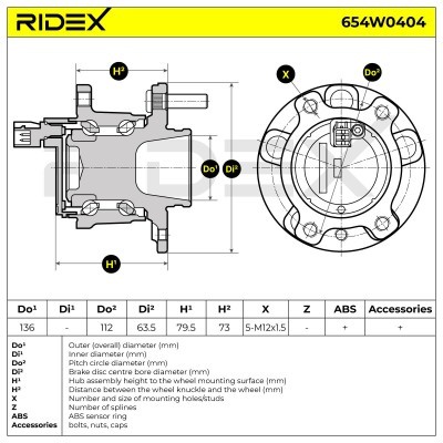 Łożysko Koła RIDEX 654W0404 654W0404 - foto 5