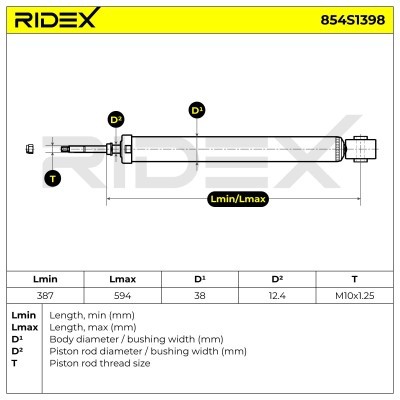 Amortyzator RIDEX 854S1398 854S1398 - foto 7