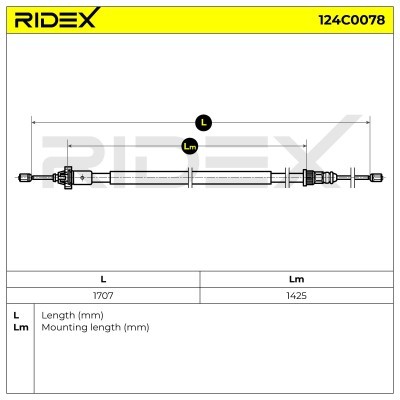 Linka Hamulca Ręcznego RIDEX 124C0078 124C0078 - foto 6