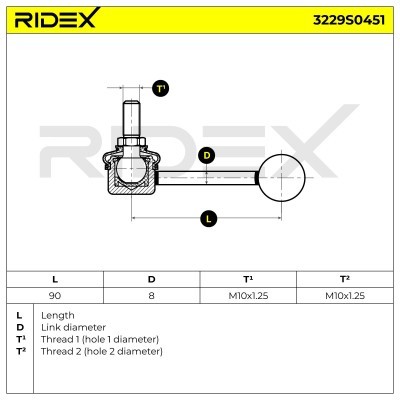 Łącznik Stabilizatora RIDEX 3229S0451 3229S0451 - foto 5