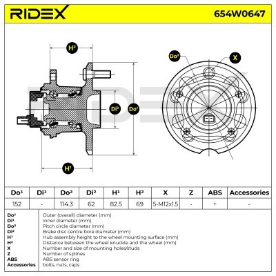 Łożysko Koła RIDEX 654W0647 654W0647 - foto 6