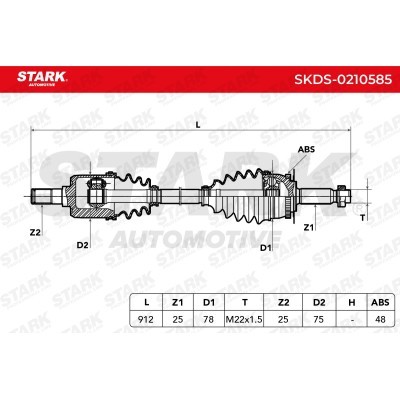 Półoś Napędowa Stark SKDS-0210585 SKDS-0210585 - foto 7