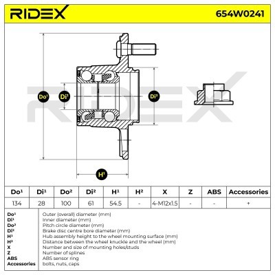 Łożysko Koła RIDEX 654W0241 654W0241 - foto 5