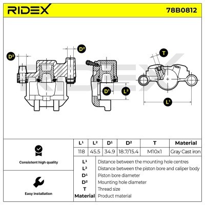 Zacisk Hamulcowy RIDEX 78B0812 78B0812 - foto 6