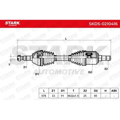 Półoś Napędowa Stark SKDS-0210416 SKDS-0210416 - foto 5