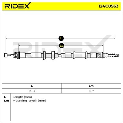 Linka Hamulca Ręcznego RIDEX 124C0563 124C0563 - foto 6