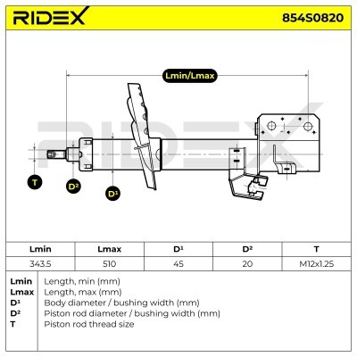 Amortyzator RIDEX 854S0820 854S0820 - foto 9