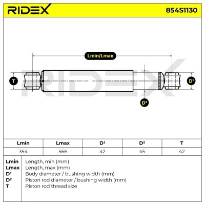 Amortyzator RIDEX 854S1130 854S1130 - foto 5
