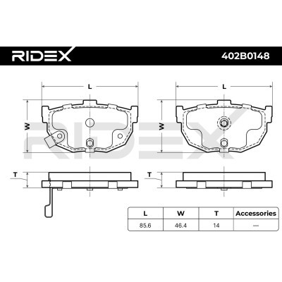 Klocki hamulcowe RIDEX 402B0148 402B0148 - foto 7