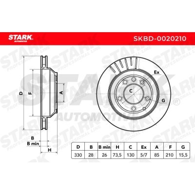 Tarcza hamulcowa Stark SKBD-0020210 SKBD-0020210 - foto 6