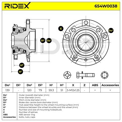 Łożysko Koła RIDEX 654W0038 654W0038 - foto 5