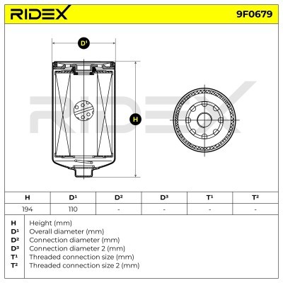Filtr Paliwa RIDEX 9F0679 9F0679 - foto 6