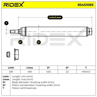 Amortyzator RIDEX 854S1083 854S1083 - foto 8