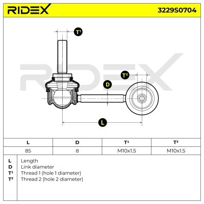 Łącznik Stabilizatora RIDEX 3229S0704 3229S0704 - foto 6