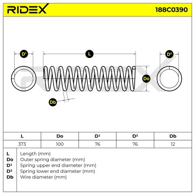 Sprężyna Zawieszenia RIDEX 188C0390 188C0390 - foto 5