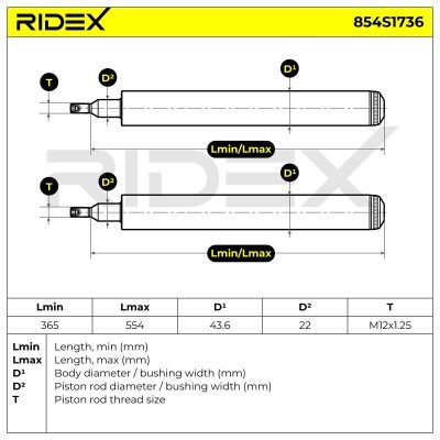 Amortyzator RIDEX 854S1736 854S1736 - foto 4