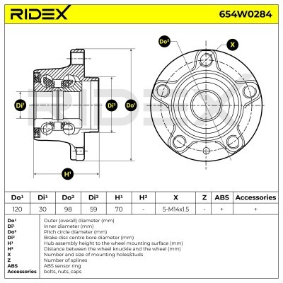 Łożysko Koła RIDEX 654W0284 654W0284 - foto 4