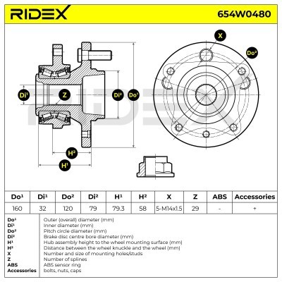 Łożysko Koła RIDEX 654W0480 654W0480 - foto 5