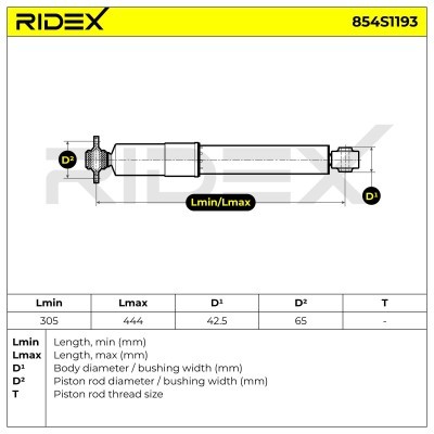 Amortyzator RIDEX 854S1193 854S1193 - foto 8