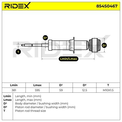 Amortyzator RIDEX 854S0467 854S0467 - foto 8