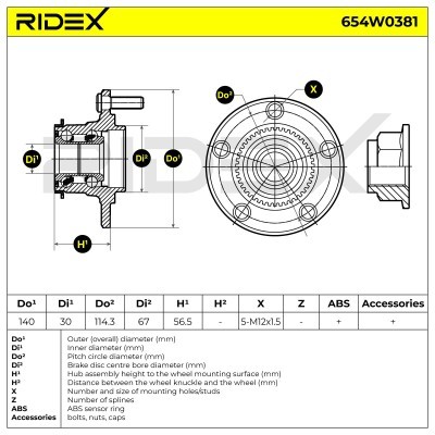 Łożysko Koła RIDEX 654W0381 654W0381 - foto 5