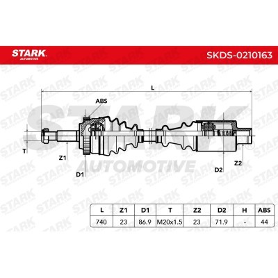 Półoś Napędowa Stark SKDS-0210163 SKDS-0210163 - foto 7