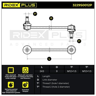 Łącznik Stabilizatora RIDEX 3229S0012P 3229S0012P - foto 8