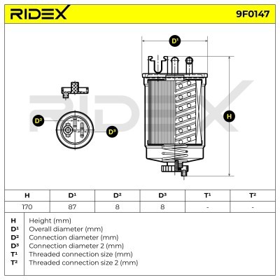 Filtr Paliwa RIDEX 9F0147 9F0147 - foto 5