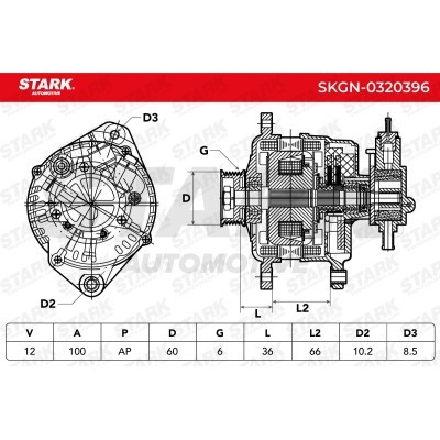 Alternator Stark SKGN-0320396 SKGN-0320396 - foto 7