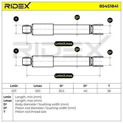 Amortyzator RIDEX 854S1841 854S1841 - foto 4