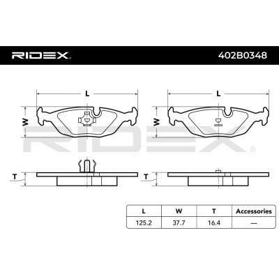 Klocki hamulcowe RIDEX 402B0348 402B0348 - foto 6