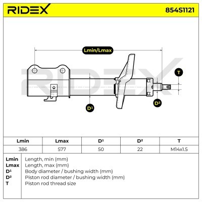 Amortyzator RIDEX 854S1121 854S1121 - foto 6
