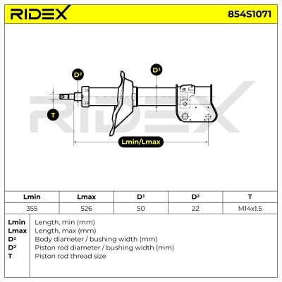 Amortyzator RIDEX 854S1071 854S1071 - foto 7