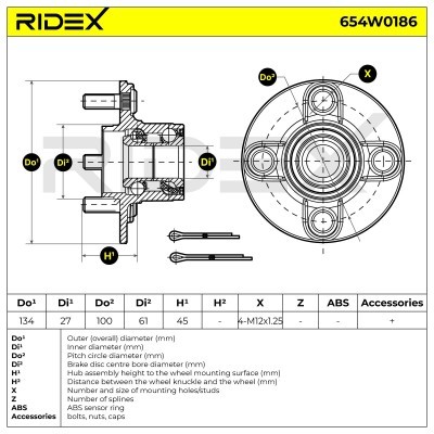 Łożysko Koła RIDEX 654W0186 654W0186 - foto 6