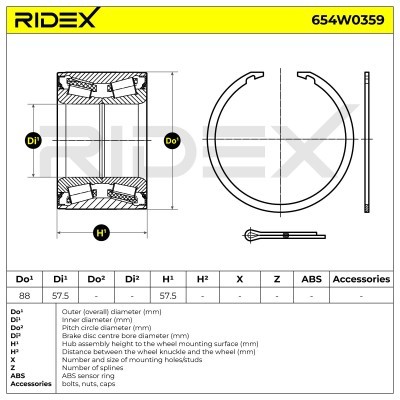 Łożysko Koła RIDEX 654W0359 654W0359 - foto 6