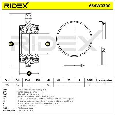 Łożysko Koła RIDEX 654W0300 654W0300 - foto 5