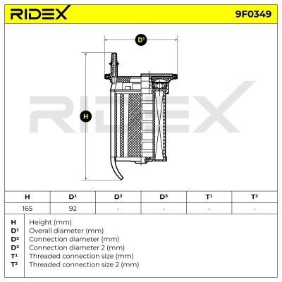 Filtr Paliwa RIDEX 9F0349 9F0349 - foto 6