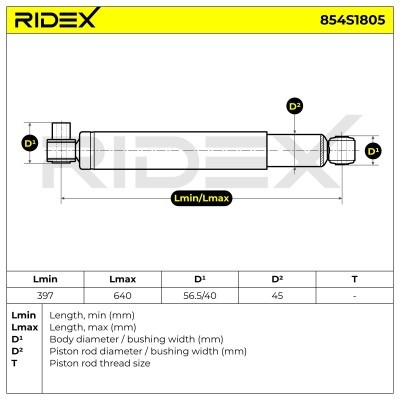 Amortyzator RIDEX 854S1805 854S1805 - foto 8