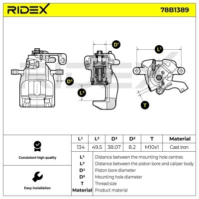 Zacisk Hamulcowy RIDEX 78B1389 78B1389 - foto 7