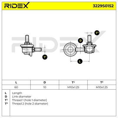 Łącznik Stabilizatora RIDEX 3229S0152 3229S0152 - foto 6