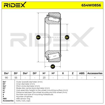 Łożysko Koła RIDEX 654W0856 654W0856 - foto 5