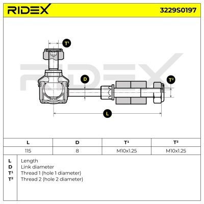 Łącznik Stabilizatora RIDEX 3229S0197 3229S0197 - foto 4