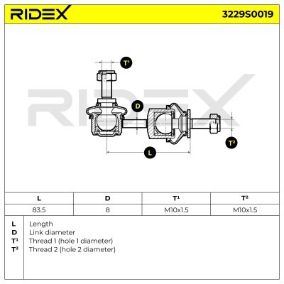 Łącznik Stabilizatora RIDEX 3229S0019 3229S0019 - foto 3