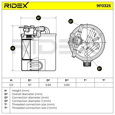 Filtr Paliwa RIDEX 9F0325 9F0325 - foto 6