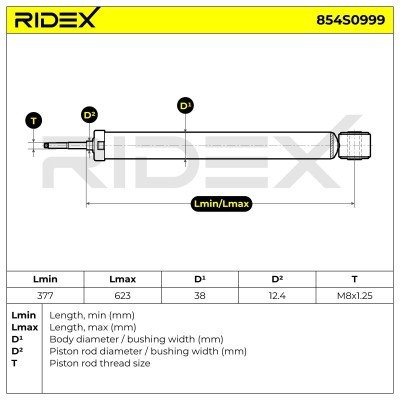 Amortyzator RIDEX 854S0999 854S0999 - foto 5