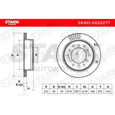 Tarcza hamulcowa Stark SKBD-0020277 SKBD-0020277 - foto 5