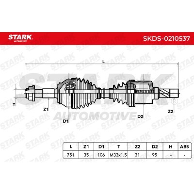Półoś Napędowa Stark SKDS-0210537 SKDS-0210537 - foto 6