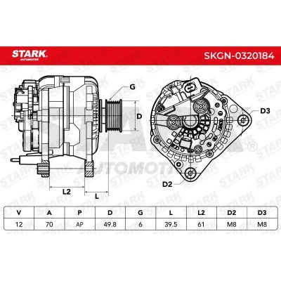 Alternator Stark SKGN-0320184 SKGN-0320184 - foto 7
