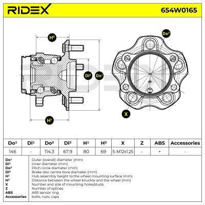 Łożysko Koła RIDEX 654W0165 654W0165 - foto 5